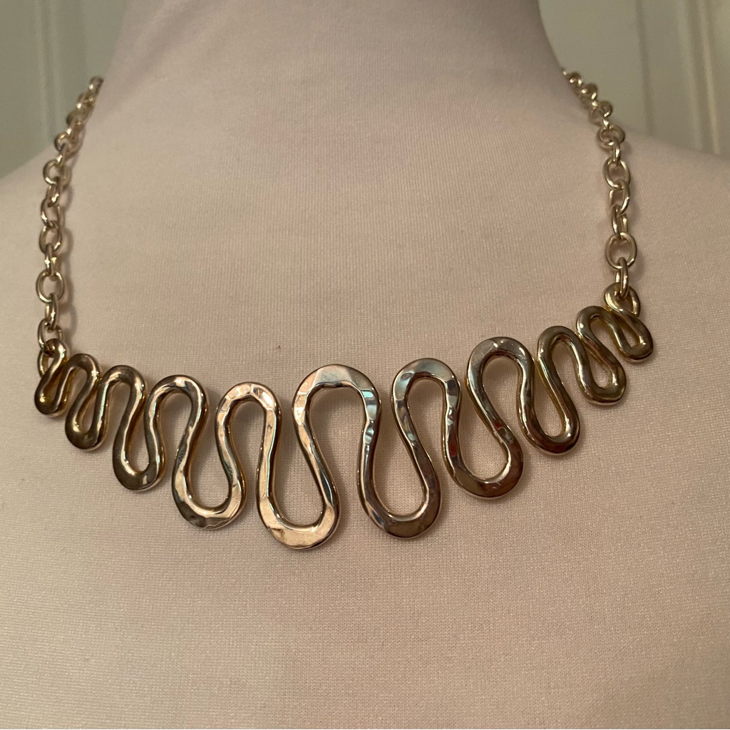Rlm Studio Robert Lee Morris Necklace Sterling Silver Eternal Wave Choker 17 128$